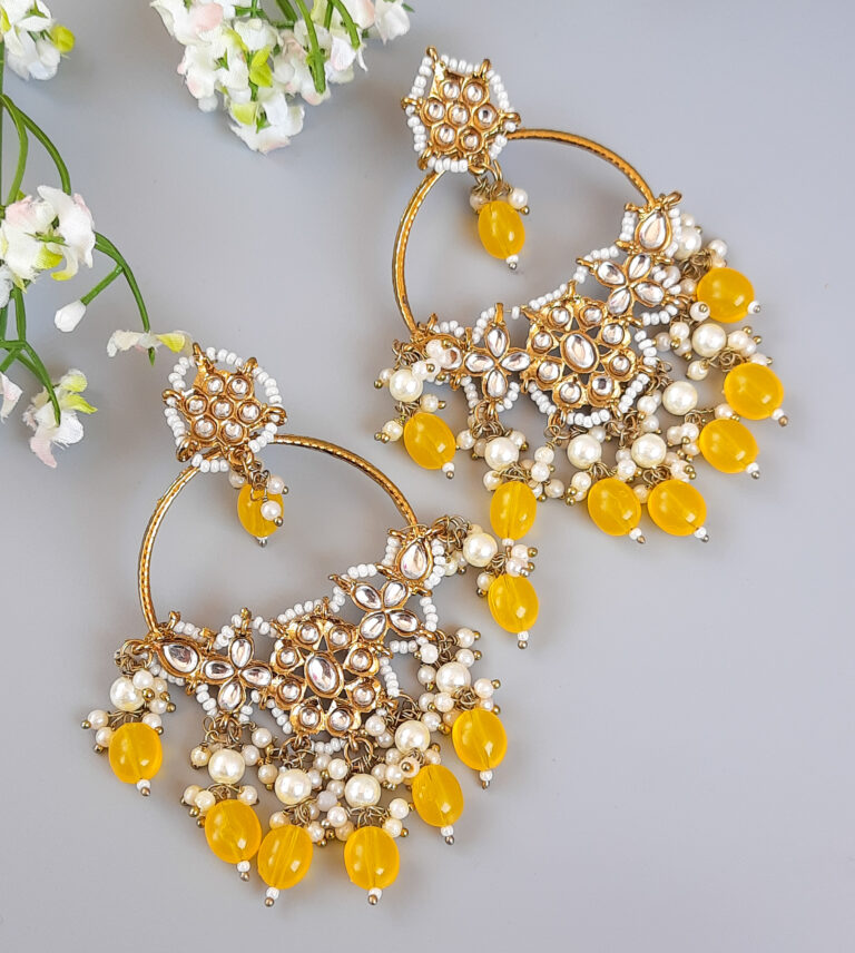 Studded Pearl Earrings with Clustered Pearl Drops and Beads – Viari