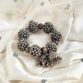 Sita Jhumka Kada, Antique Black, Adjustable